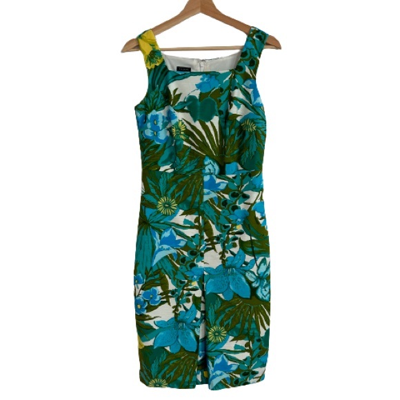 Talbots Sheath Silhouette Summer Floral Dress - Picture 1 of 8